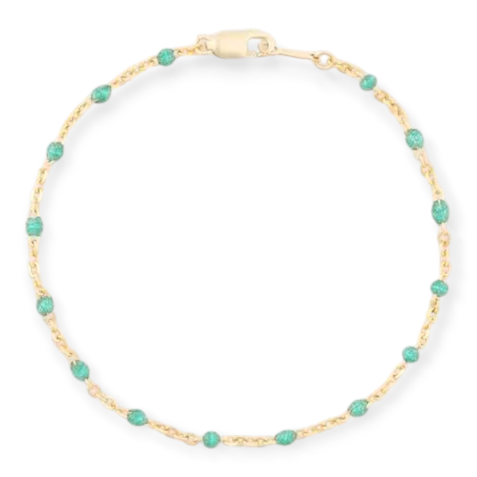 turquoise daisy bracelet