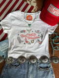 Red, White & Western Babydoll Graphic Tee