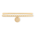 classic initial juno bracelet double stack (3+4mm)